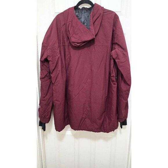 Columbia Men's Burgundy Hooded Quilted Winter Jacket Adjustable Cuffs Size XL - Picture 3 of 10